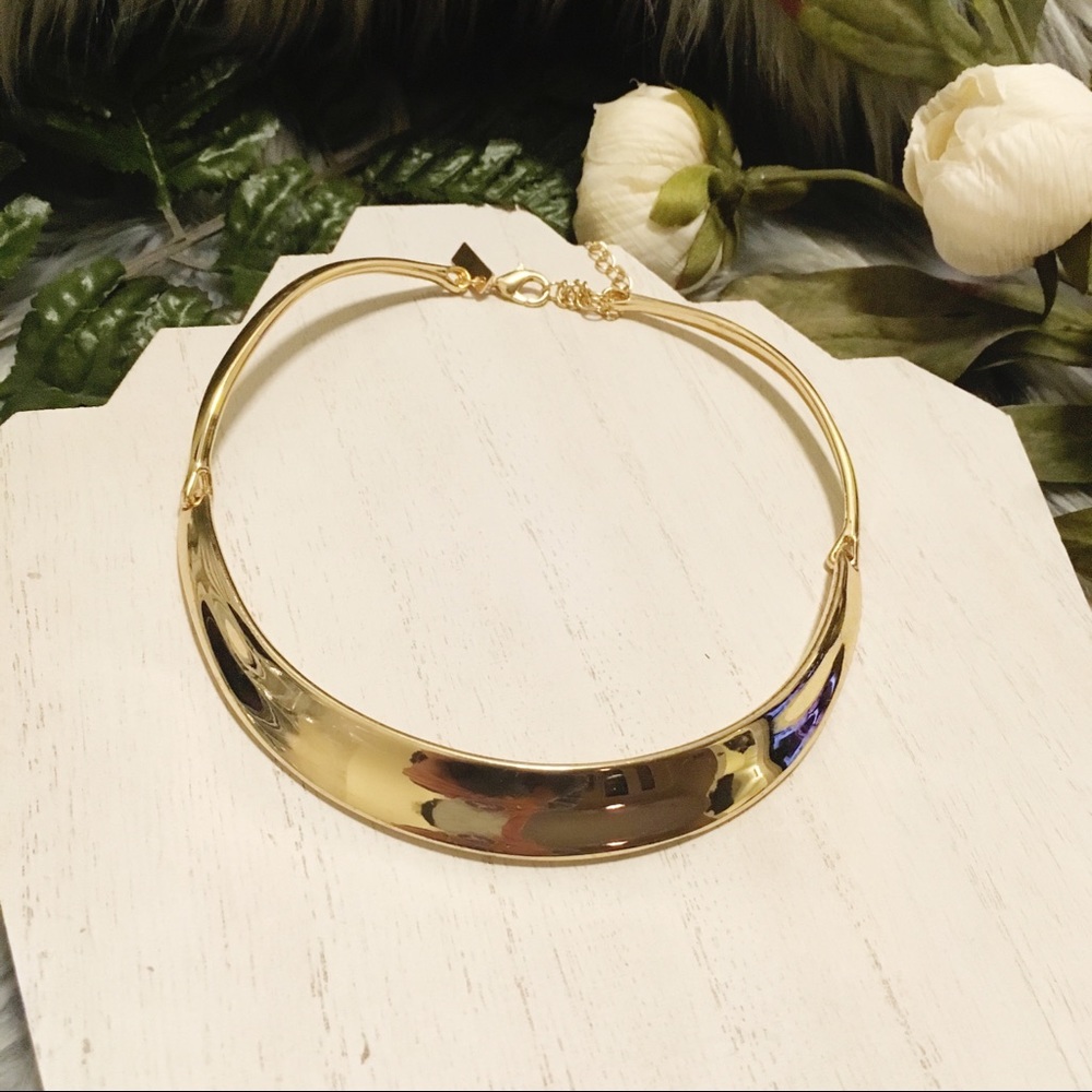 INC Gold Statement Scoop Necklace